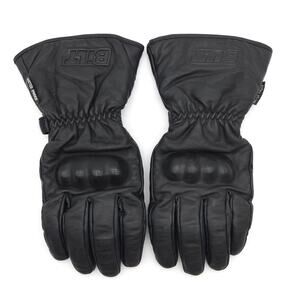 BILT (Mens 3XL) Leather Motorcycle Amoured Black Riding Gloves Waterproof Black‎